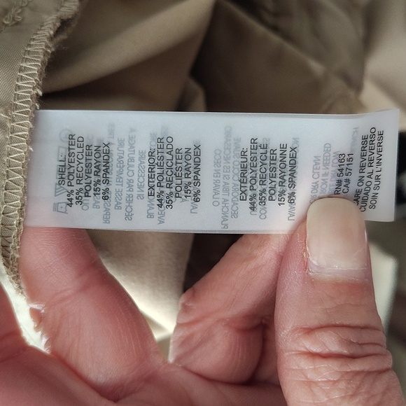 Tommy Hilfiger Tan Dress Pants Size 14 Elastic Back Waist Stretch Crop Ankle - Picture 10 of 10